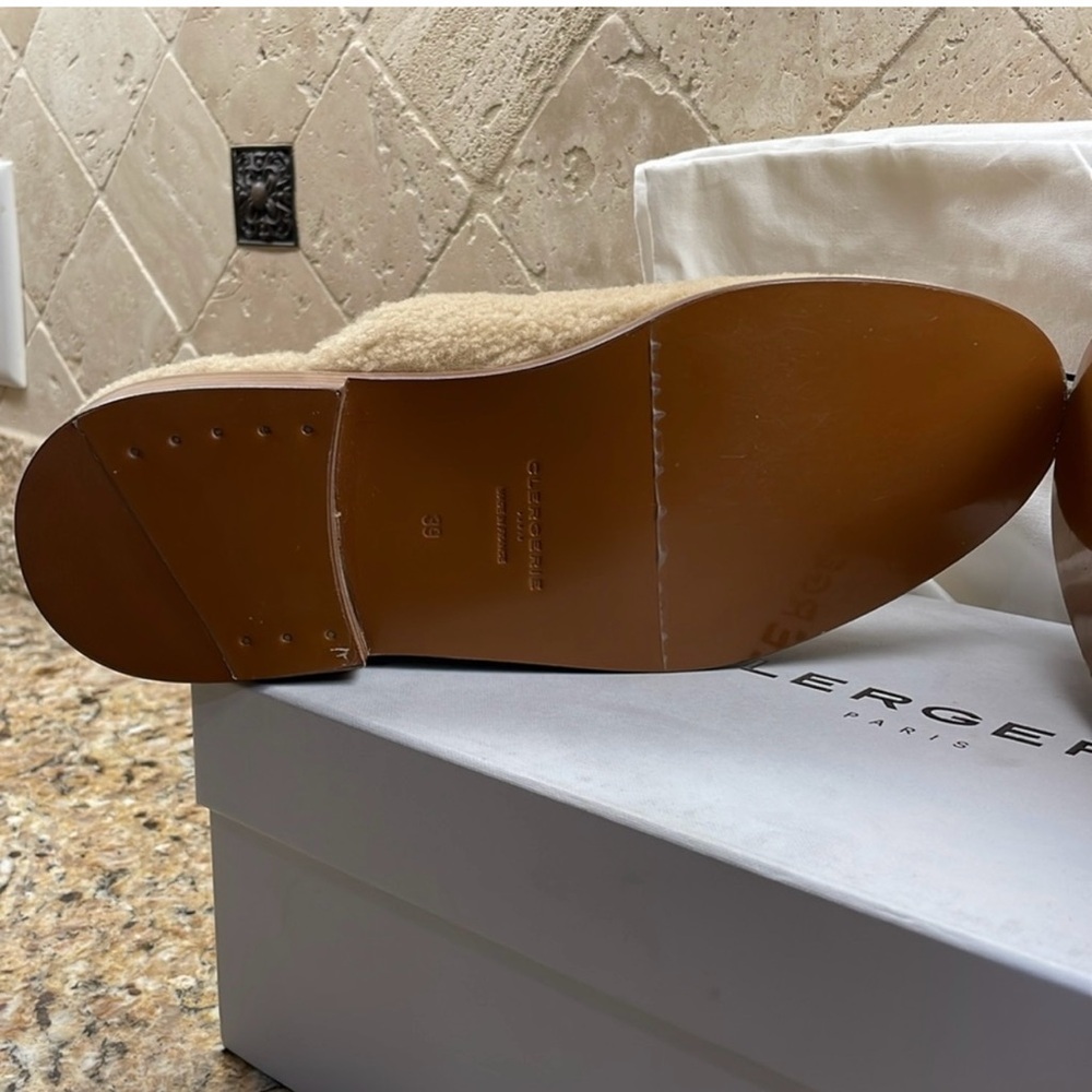 ROBERT CLERGERIE PARIS, GILLIEF, SHEARLING MULES, SIZE US 8.5, EU 38.5 - Picture 9 of 11